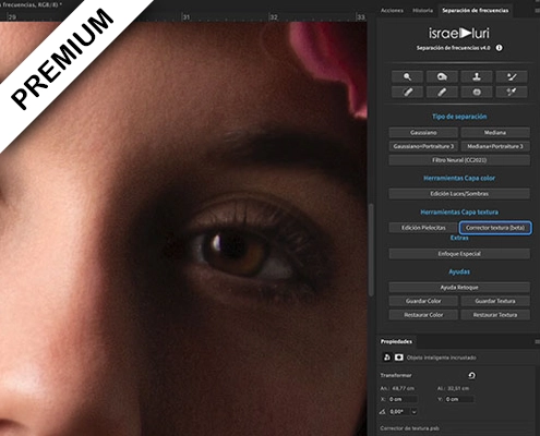 Panel Photoshop Separación de Frecuencias de Israel Luri