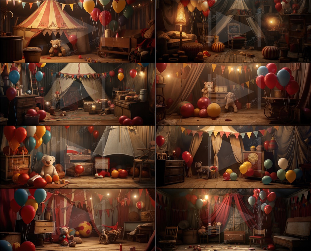 decorados de circo para fotos infantiles