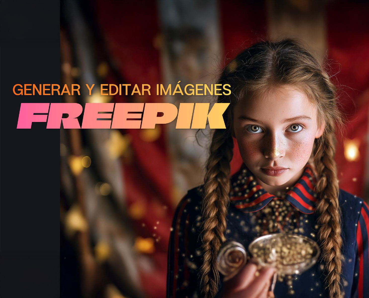 Tutorial en pantalla donde explico paso a paso cómo usar Freepik IA para generar y editar imágenes, trabajar con modelos 4K y recuperar fotos con baja calidad.